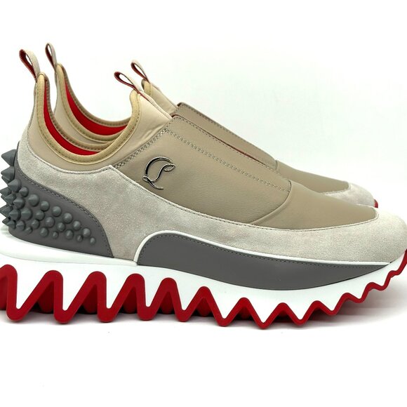 Christian Louboutin SHARKYLOUB SP Spikes Flat Leather Sneakers Shoes Mens main image 11
